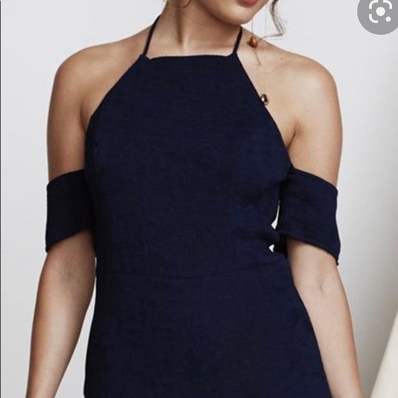 PS the Label Navy Dress with Halter tie up - Picture 4 of 9